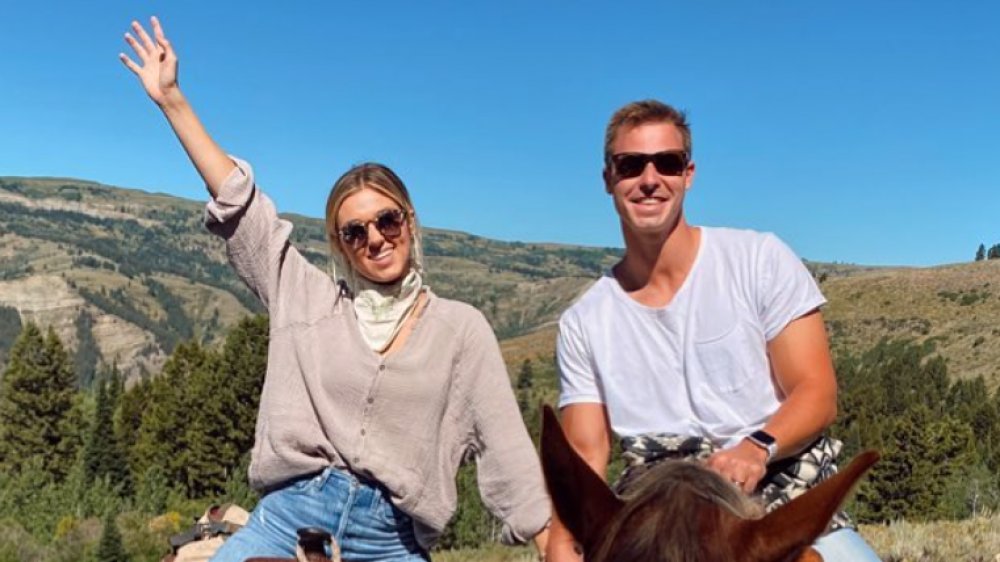 Sadie Robertson and Christian Huff riding horses