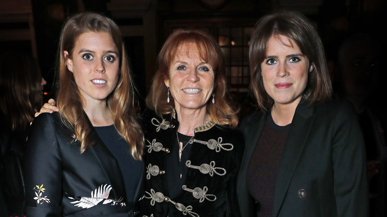 Sarah Ferguson with her daughters 