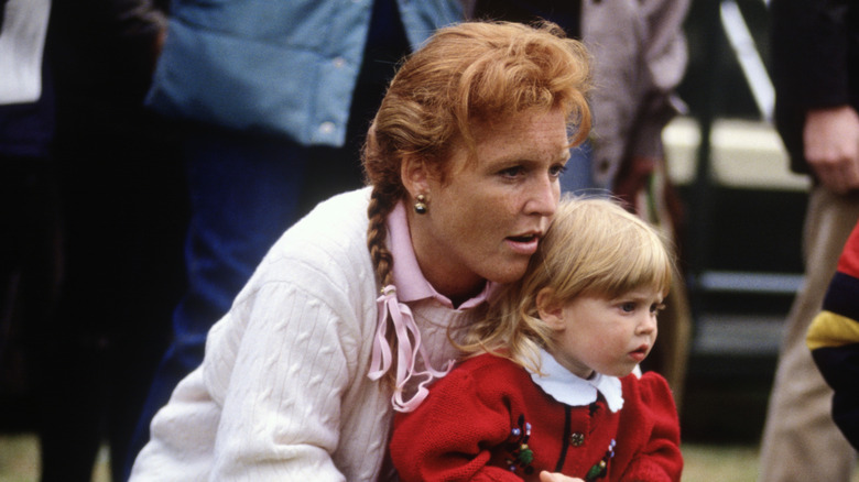 Sarah Ferguson with young Beatrice 