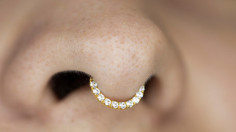 Septum ring close-up