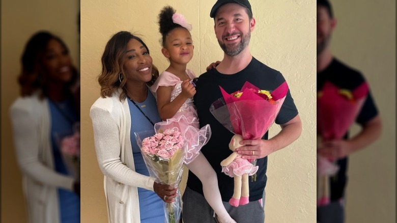 Serena and Alexis with their daughter