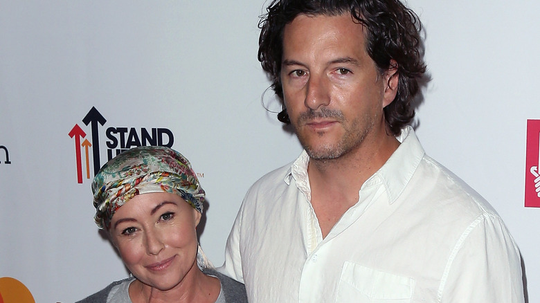 Shannen Doherty and Kurt Iswarienko at event