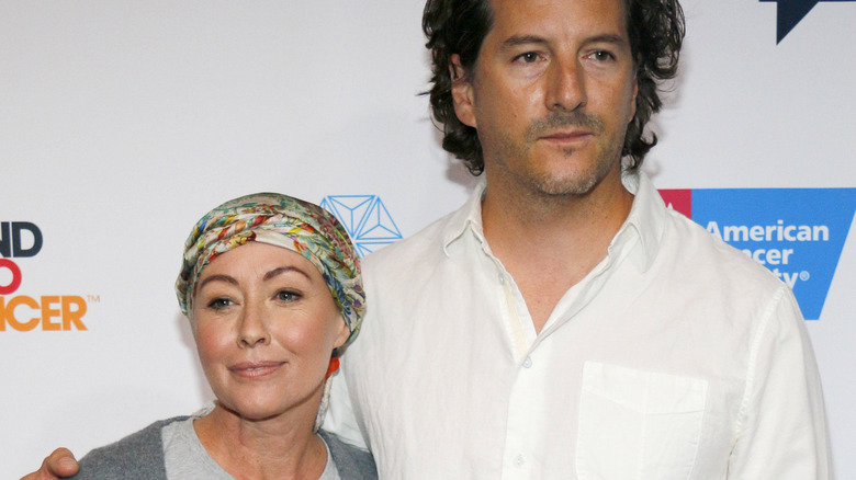 Shannen Doherty and her husband Kurt at cancer benefit