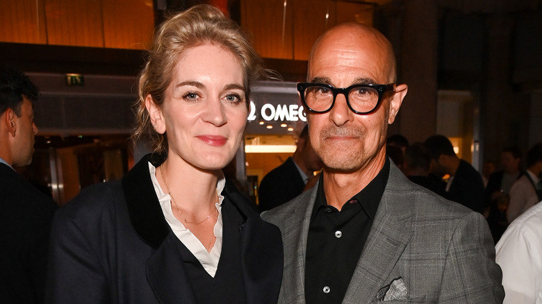 Felicity Blunt and Stanley Tucci at an event together
