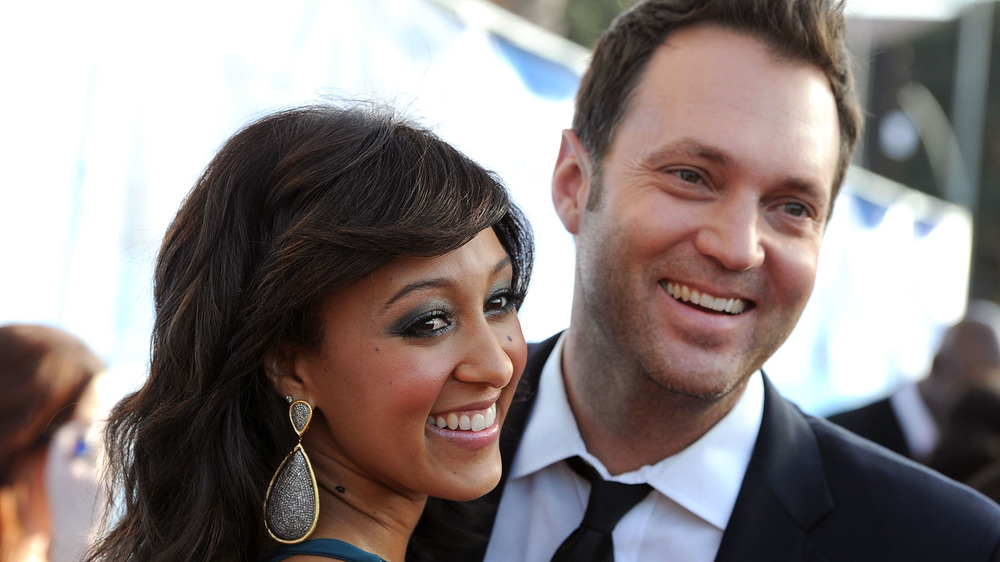 Tamera Mowry and Adam Housley at the 42nd NAACP Image Awards