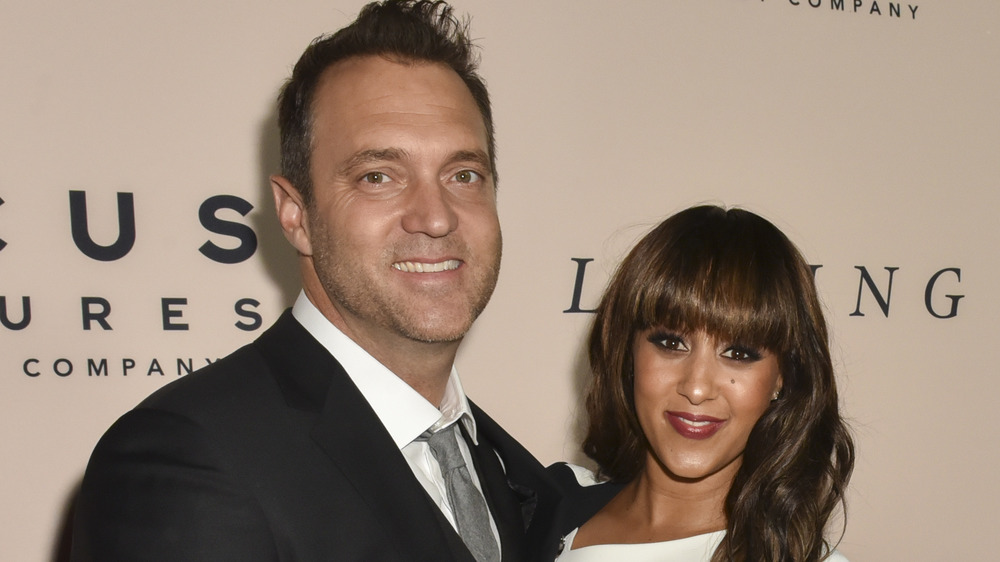 Tamera Mowry and Adam Housley at the premiere of Loving