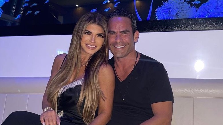 Teresa Giudice and Louie Ruelas smiling