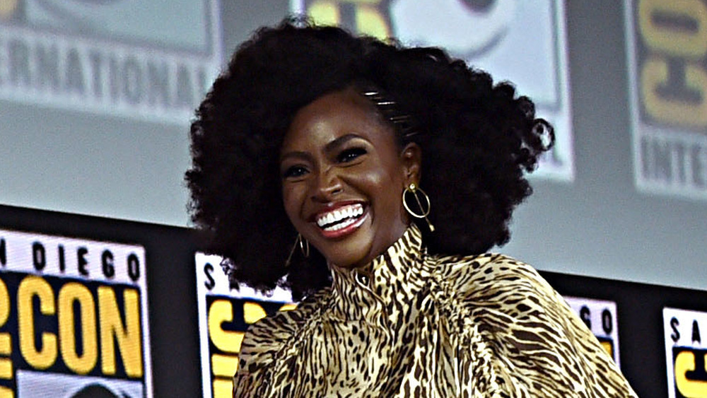 Teyonah Parris laughing