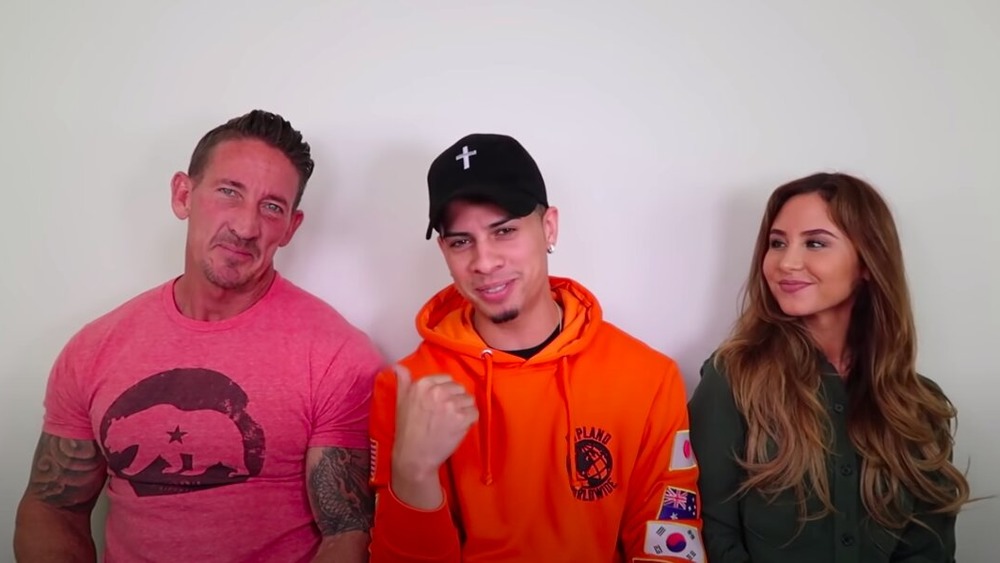 The ACE Family's Austin McBroom with his father and wife