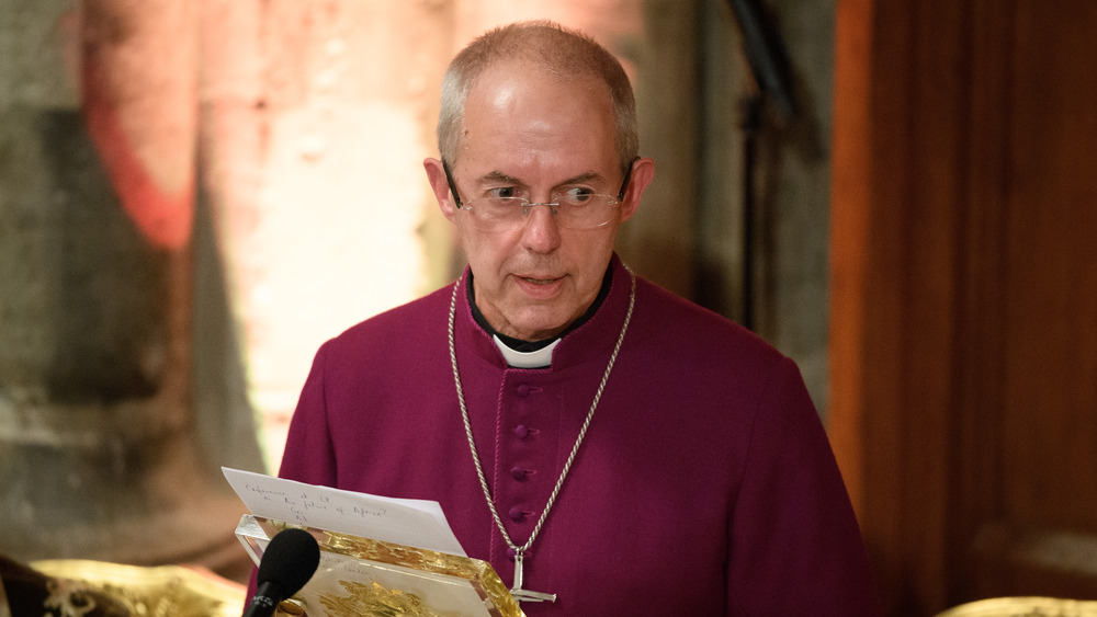 Archbishop of Canterbury Justin Welby during service