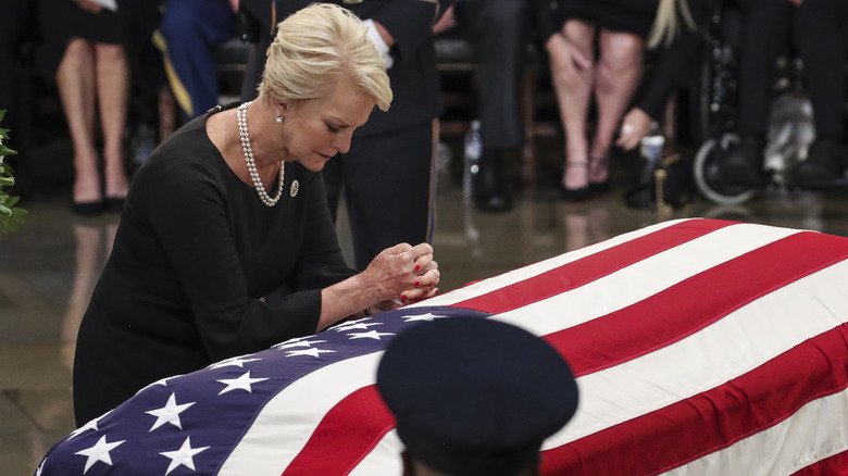 Cindy McCain at John McCain's funeral