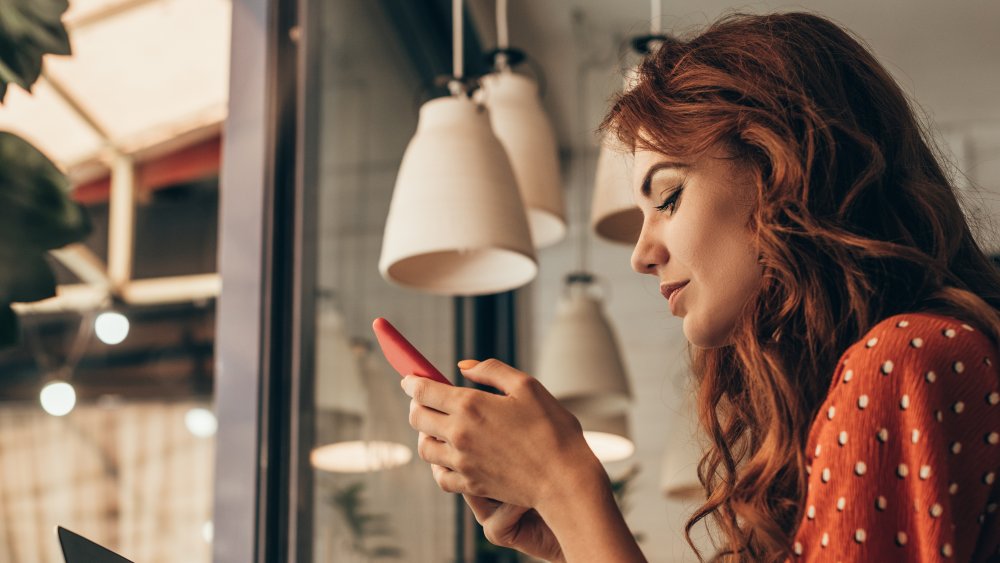 Woman using a smartphone