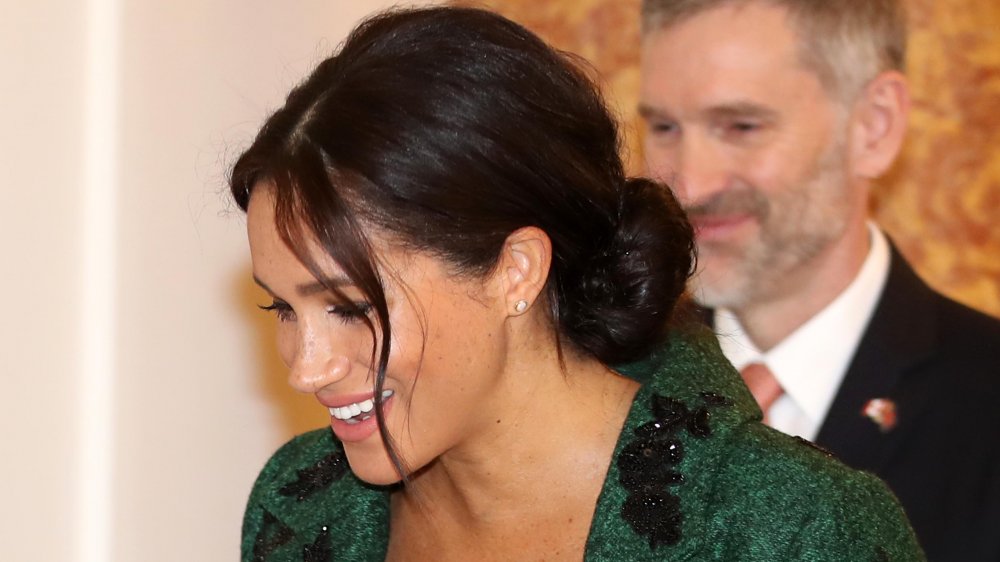 the royal family's Meghan Markle wearing an updo