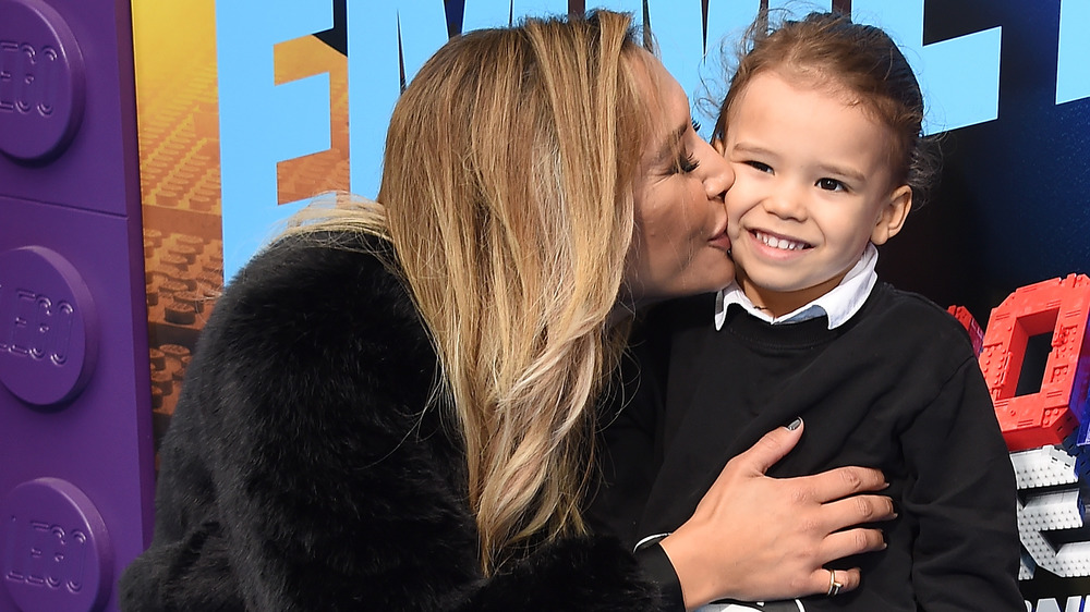 Naya Rivera kissing her son Josey Hollis Dorsey 