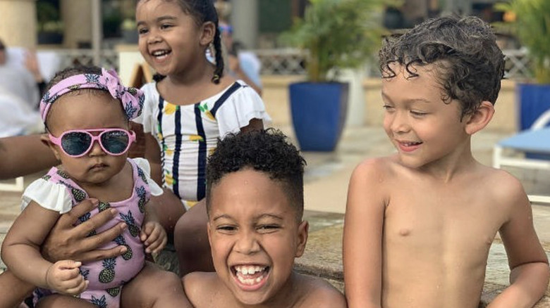 The Mowry sisters children having fun