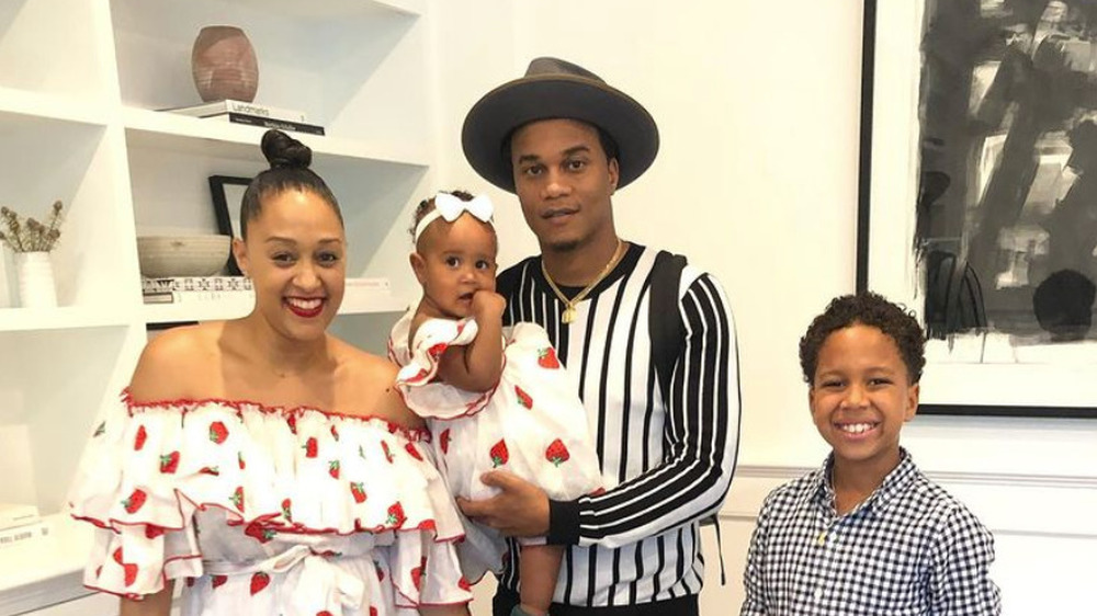 Tia Mowry, Cory Hardrict, their kids