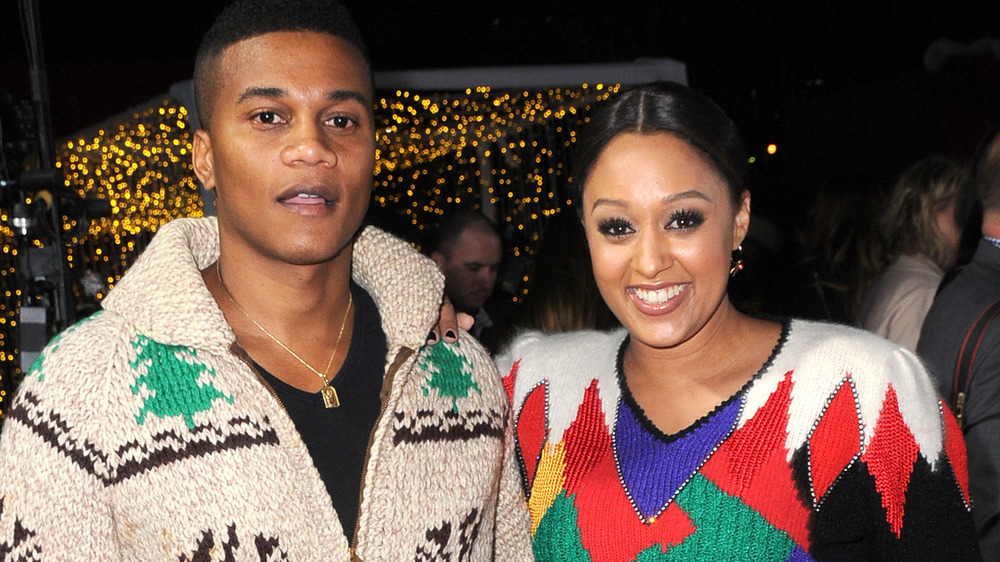 Cory Hardrict, Tia Mowry at a premiere