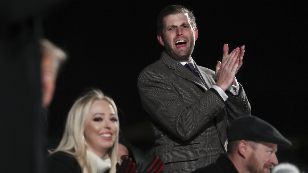 Tiffany Trump and Eric Trump at a Christmas Tree lighting