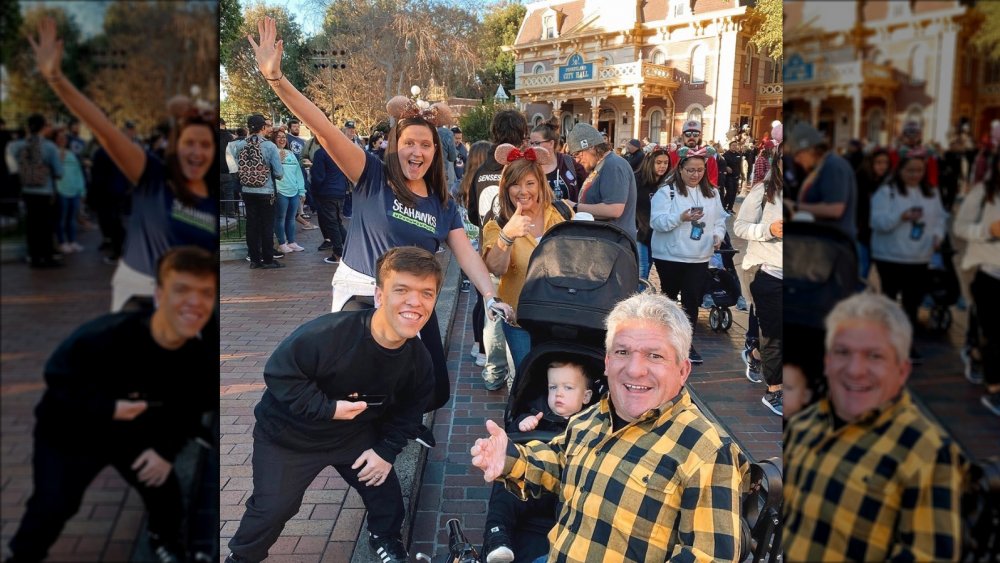 Tori Roloff with her family, Matt Roloff, and Matt's girlfriend, Caryn Chandler, at Disneyland