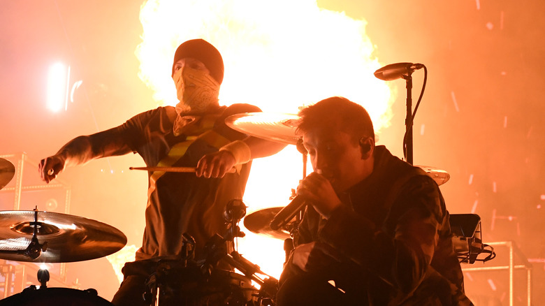 Twenty One Pilots performing onstage