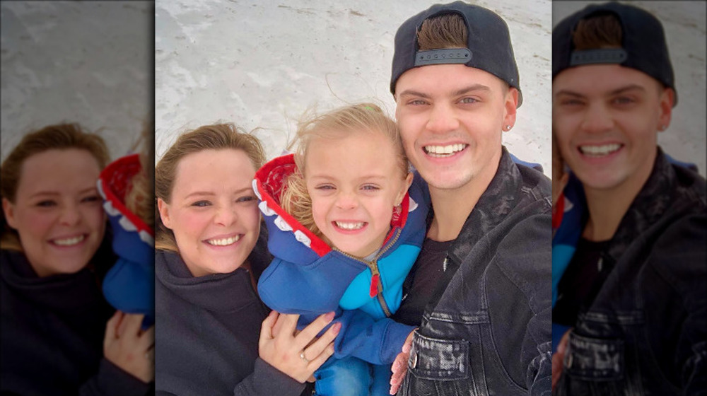 Tyler Baltierra and Catelynn Lowell with their daughter