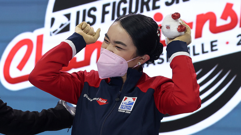 Karen Chen celebrating 