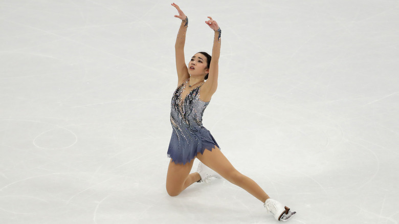 Karen Chen performing her routine 