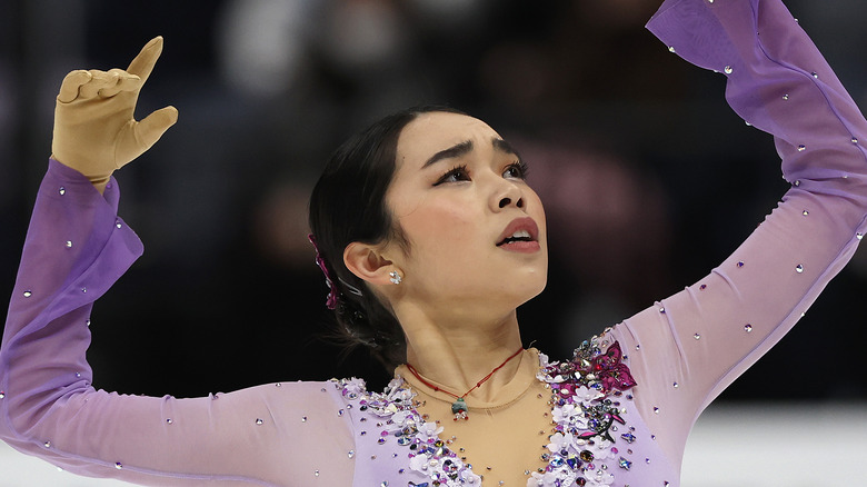 Karen Chen wearing her jade necklace