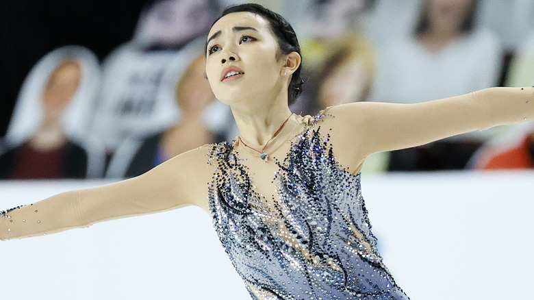 Karen Chen gliding on the ice