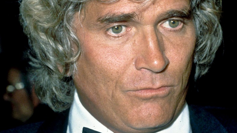 Michael Landon looking sad