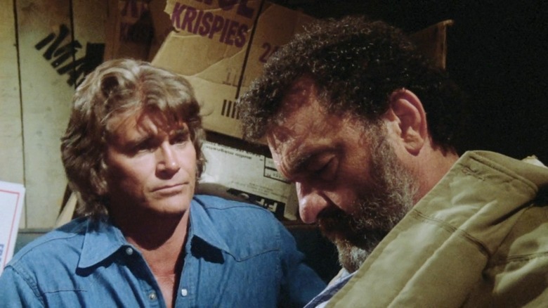 Victor French and Michael Landon in Highway to Heaven