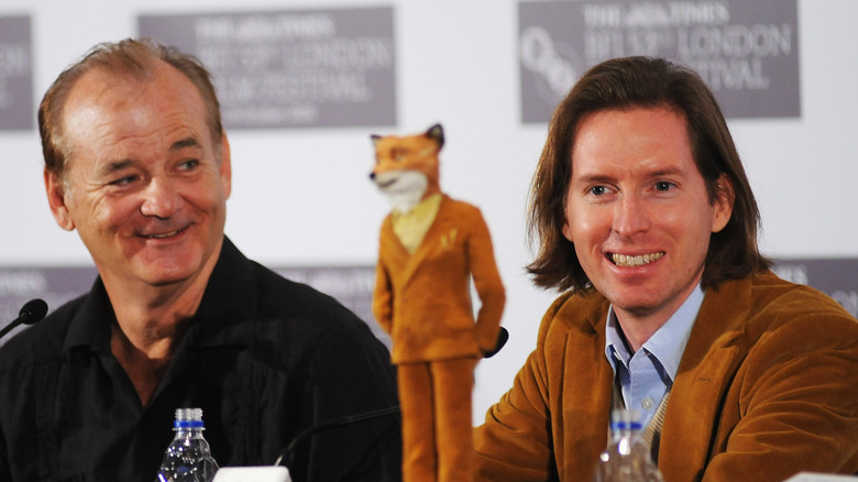 Wes Anderson Bill Murray with fox figurine 