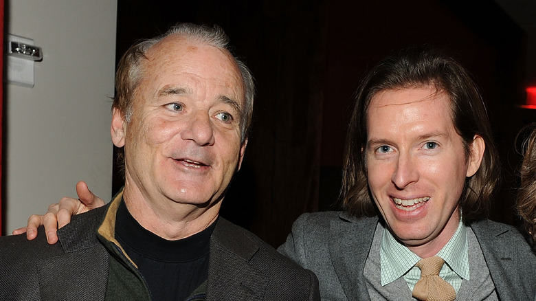 Wes Anderson and Bill Murray smiling 