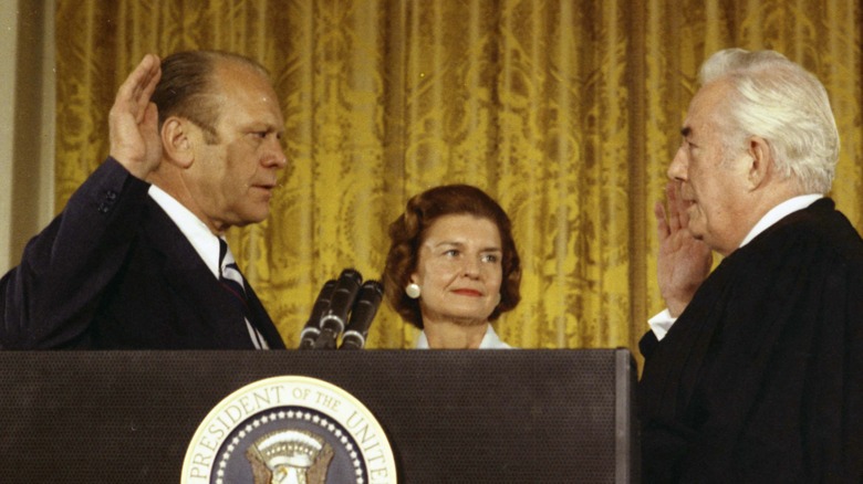 Gerald Ford at his swearing-in