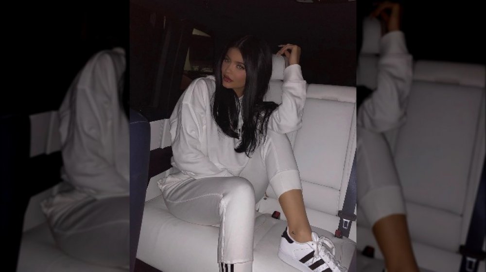 Kylie Jenner wearing head to toe Adidas