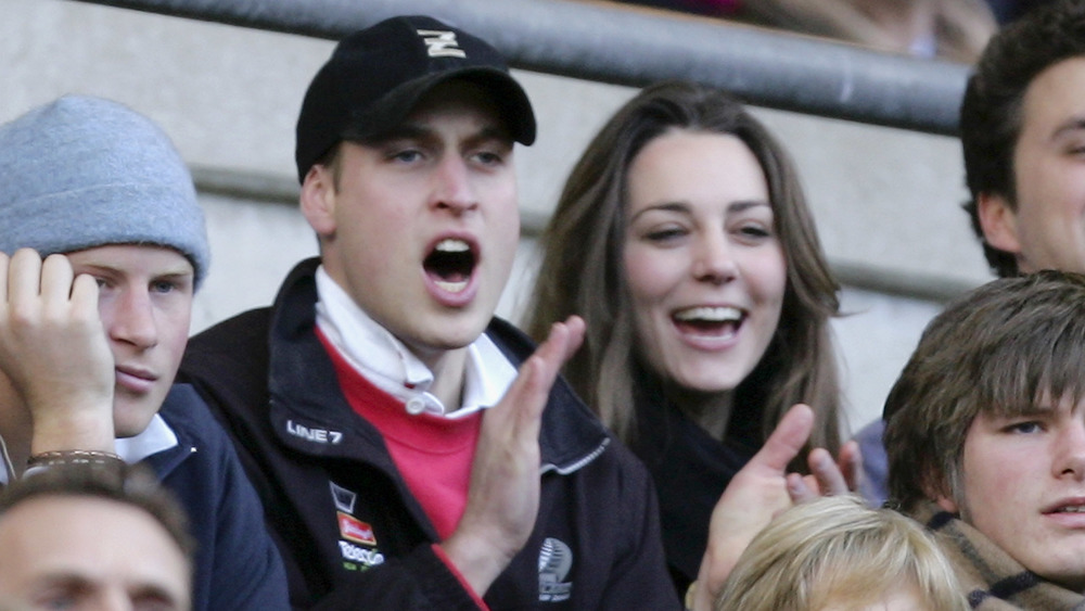 Prince William and Kate Middleton at a sporting event