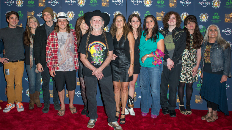 Willie Nelson and family