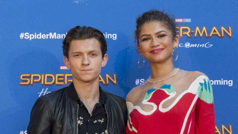 Tom Holland and Zendaya at event 