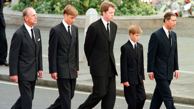 Prince Philip with Charles, William and Harry