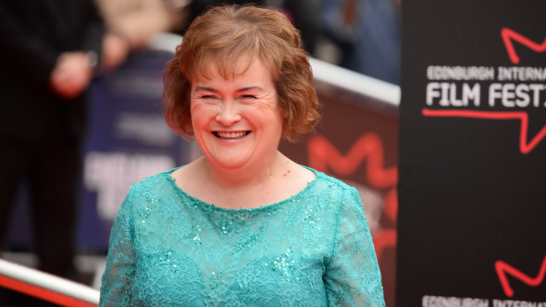 Susan Boyle on the red carpet