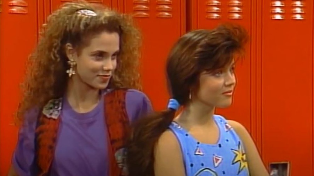 Tiffani Thiessen and Elizabeth Berkley on Saved By The Bell