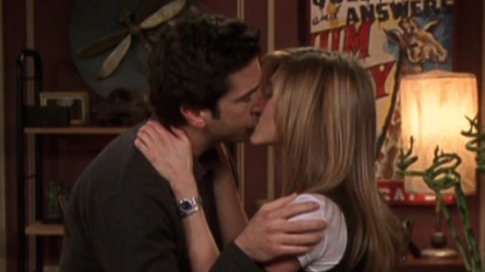 Ross and Rachel kissing in Friends