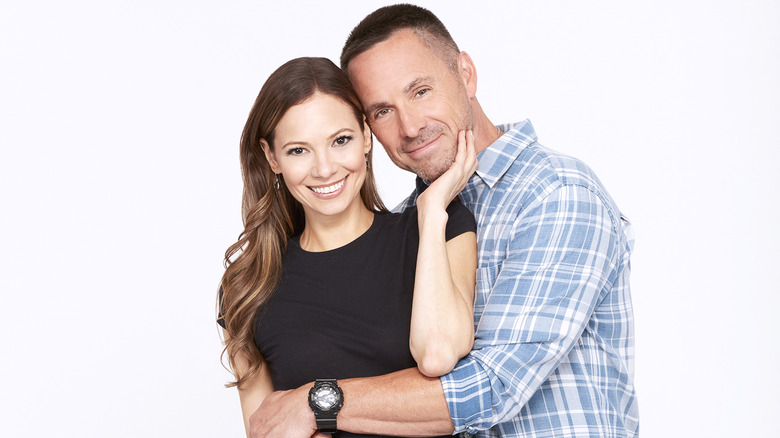 Tamara Braun and William deVry smiling