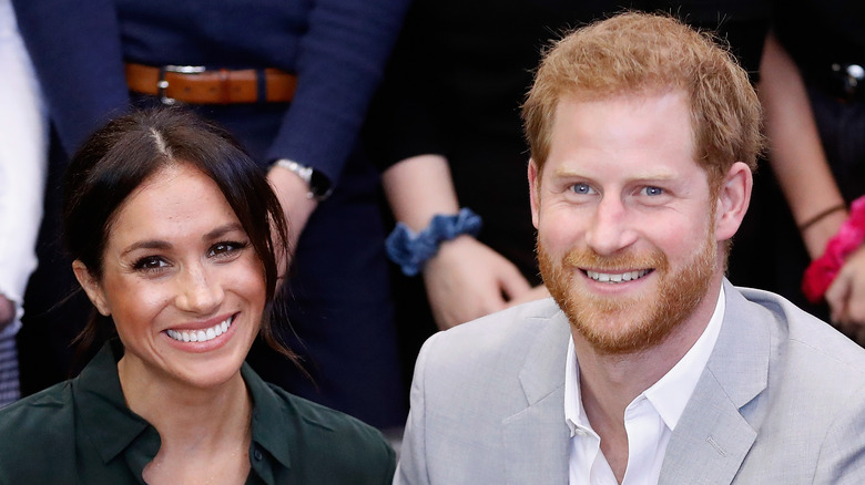 Meghan Markle and Prince Harry smiling