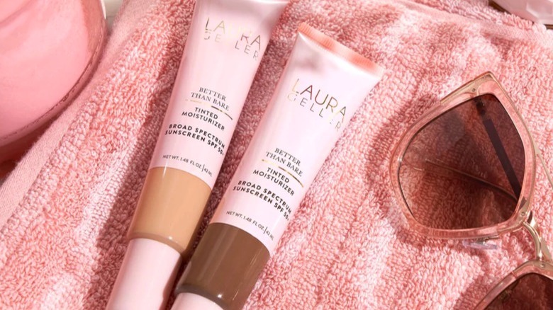 Tinted moisturizer in pink packaging