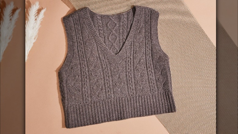 Tan sweater vest