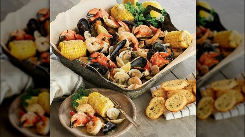 Summer seafood clam bake