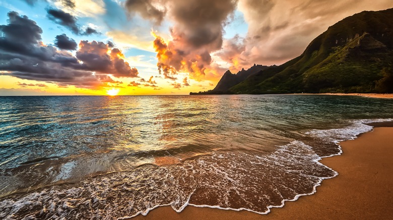 A beach sunset 