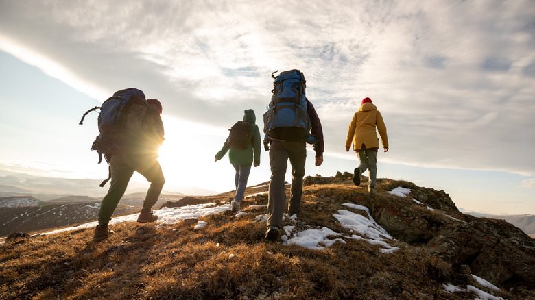 People hiking 