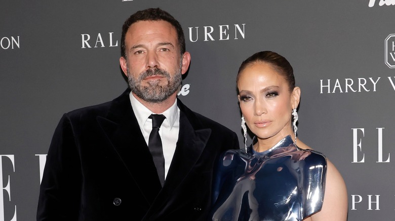 Ben Affleck and Jennifer Lopez at a red carpet